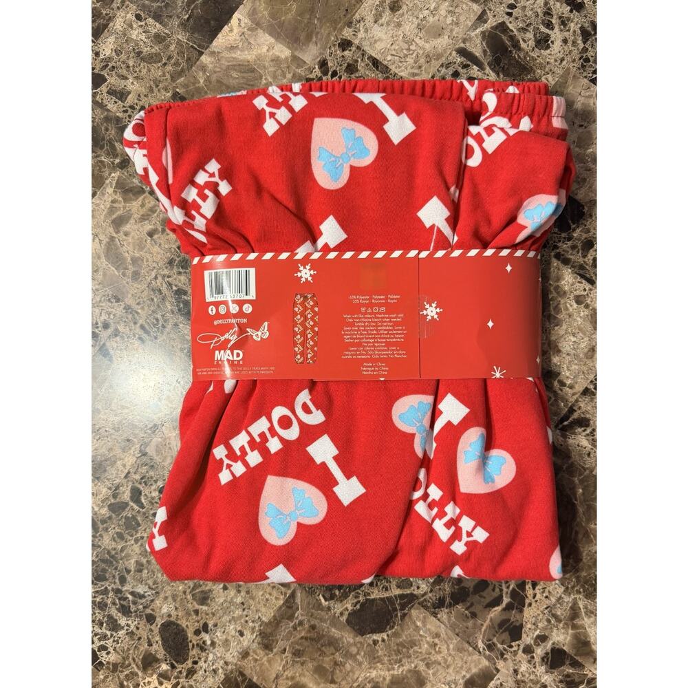NEW Dolly Parton "I Heart Dolly" Printed Jogger Pants - Adult Large - Picture 3 of 6